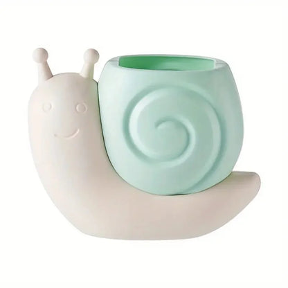 Snail‑Shaped Multi‑Functional Pen Holder – Cute Desktop Organizer for Stationery & Makeup Brushes