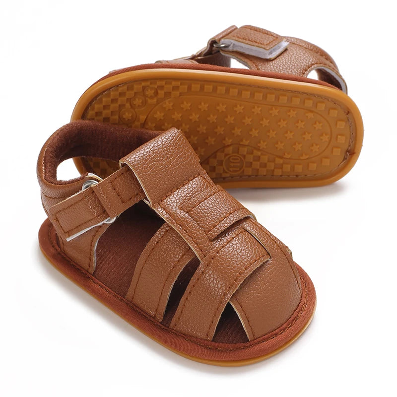 Toddler First Walker Baby Crib Newborn Baby Summer Sandals Infant Boy Girl Shoes Rubber Soft Sole Non-Slip