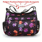 Floral Print Crossbody Bag, Trendy Nylon Shoulder Bag, Women's Multi Layer Messenger Bag For Travel