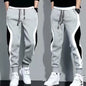 Men's Sports Pants Spring Loose Fitting Leggings Patchwork Running Training Casual Pants