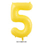 40‑Inch Yellow & White Macaron Daisy Number Foil Balloon