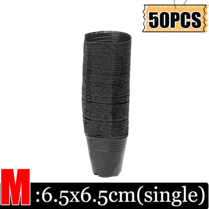 S/M/L/XL Black Seedling Nursery Pots Seed Starting Grow Bag Flower Plant Breathable Container Garden Vegetable Box Cuttings Tool