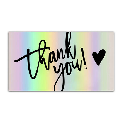 30pcs Thank You Card For Supporting Business Package Decoration "Gorgeous Thanks" Business Card Laser card Handmade With Love