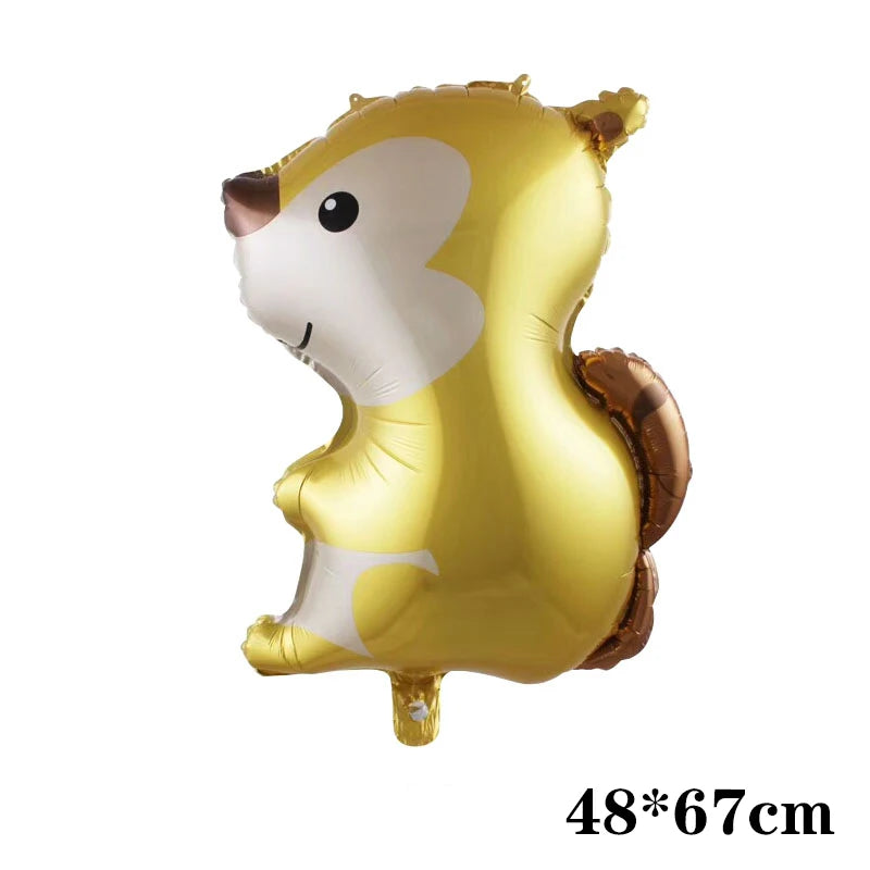 New Cartoon Animal Theme Foil Balloon Jungle Safari Lion Monkey Rabbit Kids Adult Birthday Party Decoration Supplies Baloon