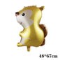 New Cartoon Animal Theme Foil Balloon Jungle Safari Lion Monkey Rabbit Kids Adult Birthday Party Decoration Supplies Baloon