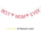 Glitter “Best Mom Ever” Banner – Heart Garland for Mother’s Day & Birthday Parties