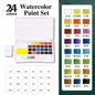 Watercolor Paint Set with Water Brush Pens --12/24/36/48 Colors