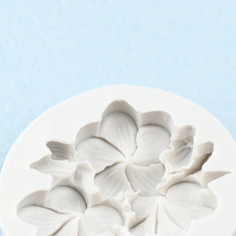 1Pc Flower Shape Silicone Mold Gardenia Plumeria Rubra Soap Fondant Molds DIY Cake Jelly Chocolate Decoration Baking Tool