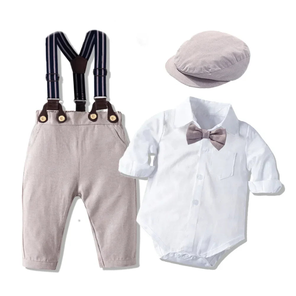 Kids Boys Formal Party Outfits Clothes Set Wedding Birthday Toddler Boy Gentleman Handsome Children Elegant Suit 1 2 3 4 5 Years
