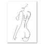 Sexy Female Body Art Print Naked Nude Canvas Poster Line Drawing Prints Abstract Woman Wall Art Painting Pictures Bedroom Decor