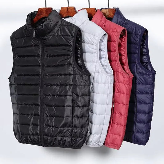 Coat Ultralight Sleeveless Puffer Vest Jacket Ultra Thin Warm Lightweight Down Jacket Waistcoat Winter Men Duck Down Vest Coats