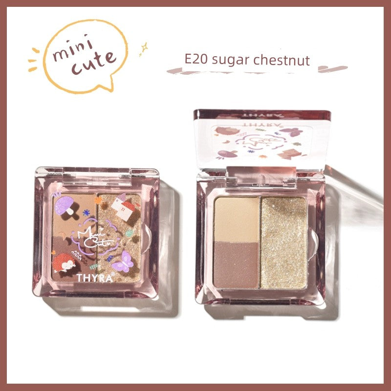 Thyra Three-Color Daily Matte Portable Eye Shadow Plate