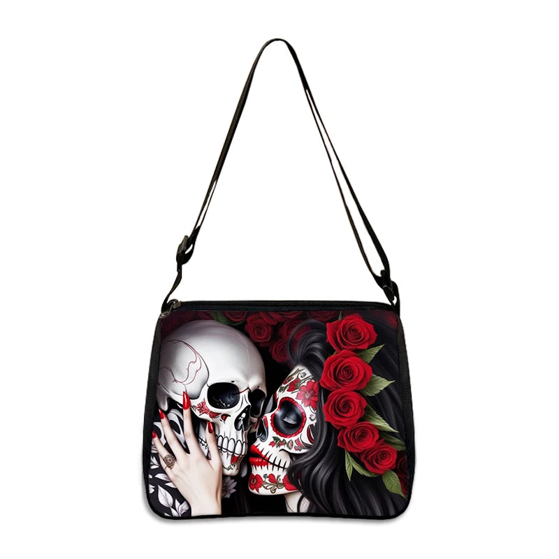 Day of the Dead Skull Crossbody – Mexico Print Messenger Bag for Travel & Everyday Use