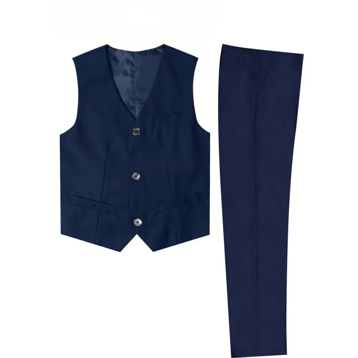 Boys 5PCS Suit Wedding Kids Vest Pants Clothes