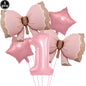 Pink Bow Birthday Theme Party Set Disposable