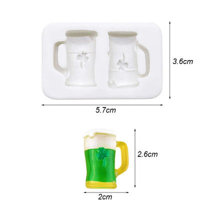 Beer Clover St. Patrick’s Day Silicone Sugarcraft Mold Resin Tools Cupcake Chocolate Fondant Cake Decorating Tools