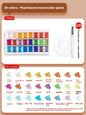12/20/24/60 Color Solid Watercolor Paint Set -Metallic Glitter Pearlescent Pigments
