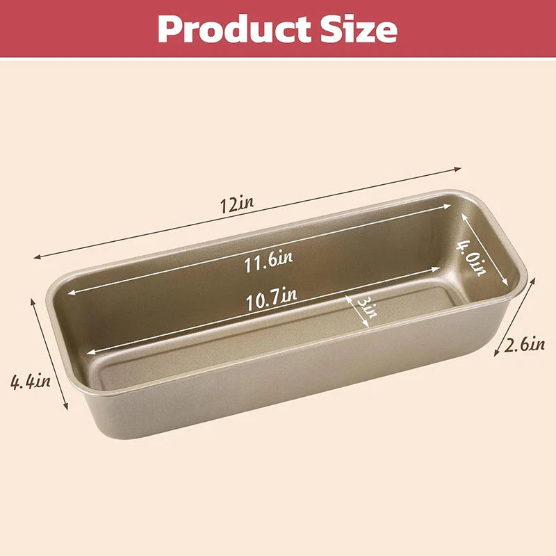 Golden Non‑Stick Toast Bread Pan – Durable Easy‑Clean Bakeware