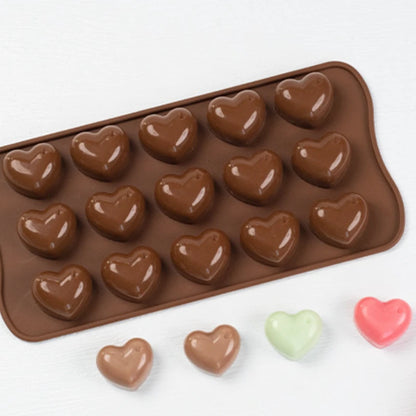 Multi Size Love Silicone Chocolate Mold Heart Candy Jelly Baking Set Ice Cake Mould Candle Soap Making Set Valentine's Day Gifts