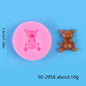 Bear Silicone Mold Cake Topper Fondant Chocolate Candy Cupcake Baking Cake Decorating Tools Polymer Clay Gum Paste Mold