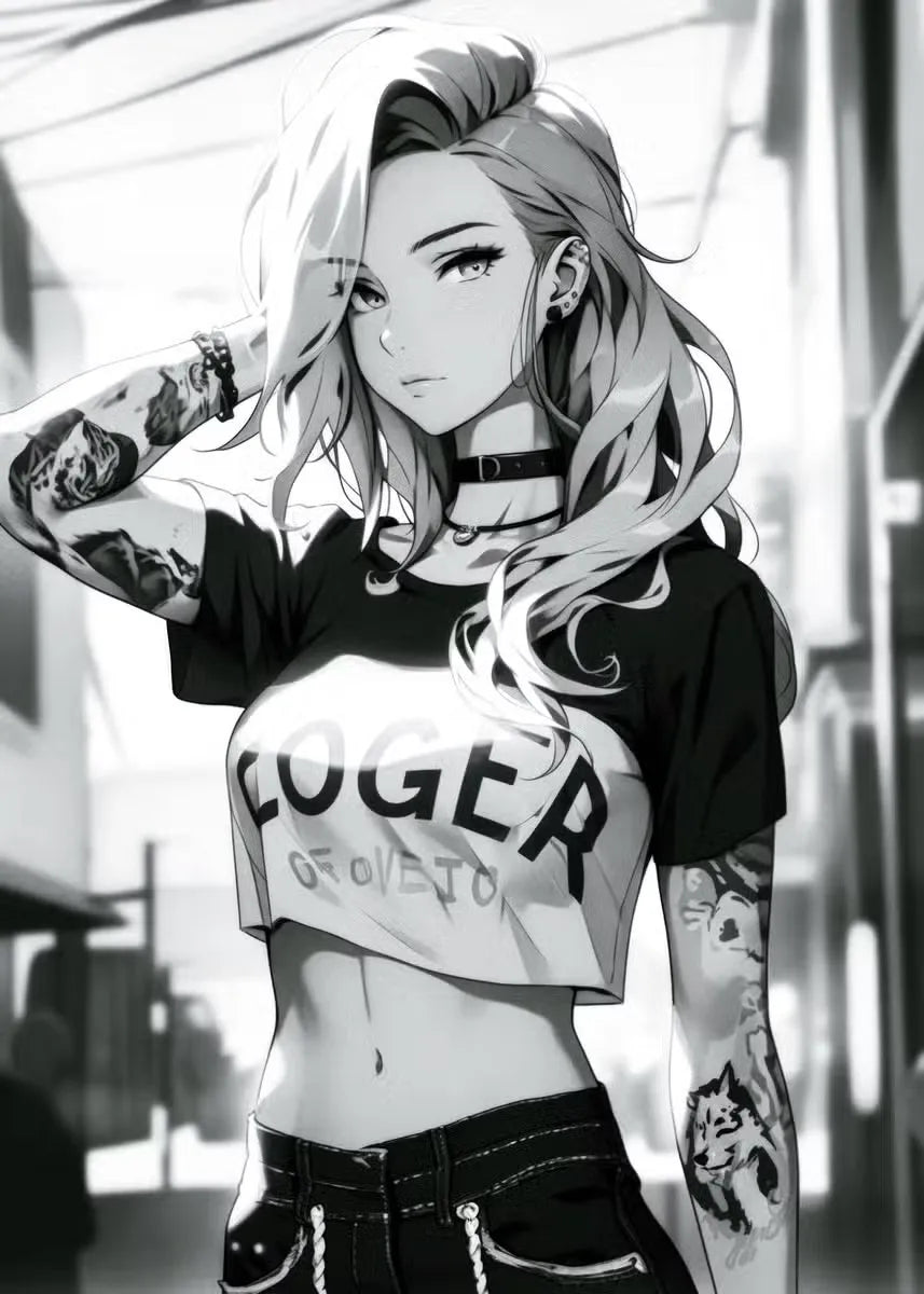 Sexy Cartoon Girl Wall Art Poster Prints Anime Women Modern Canvas Painting Home Decor Picture Living Room Murals Pintura