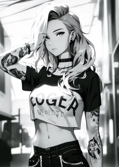Sexy Cartoon Girl Wall Art Poster Prints Anime Women Modern Canvas Painting Home Decor Picture Living Room Murals Pintura