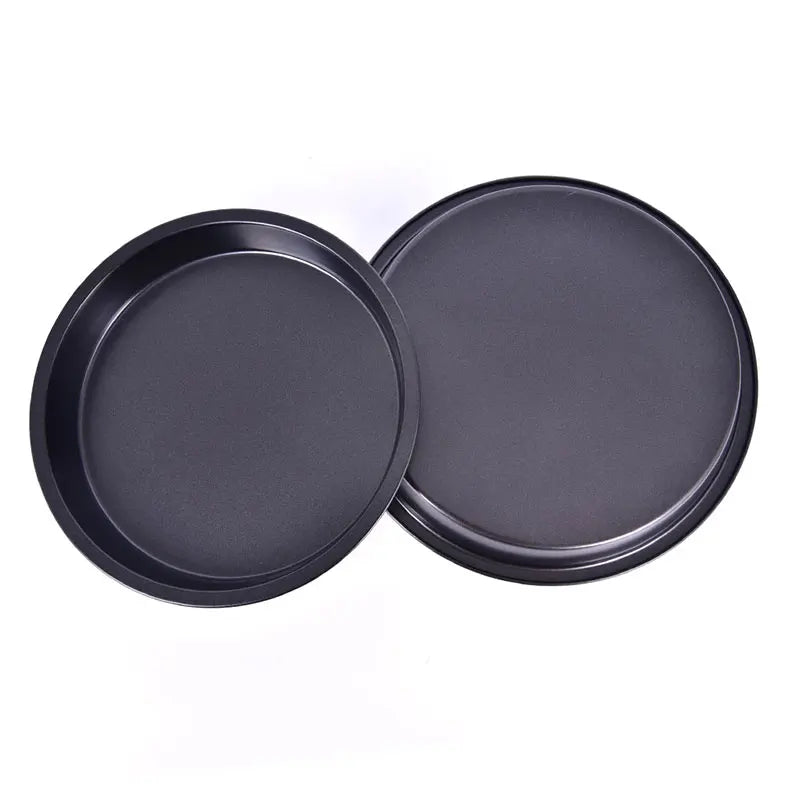 Round Carbon‑Steel Deep‑Dish Pizza Pan – Non‑Stick Baking Tray (6–9 Inch)