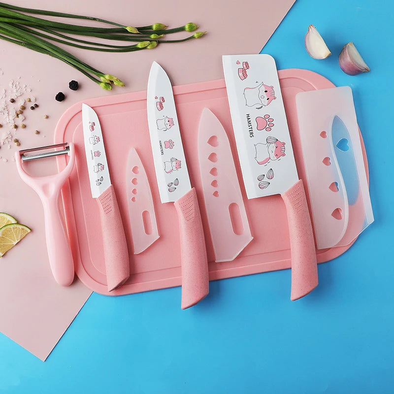 Knife set vegetable knife chopping board 2 in 1 sharp full set of kitchen utensils household chopping vegetables and meat knife