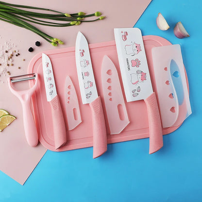 Knife set vegetable knife chopping board 2 in 1 sharp full set of kitchen utensils household chopping vegetables and meat knife