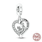 925 Sterling Silver I Love You Forever Father-Daughter Pendant Fit Original Charm Bracelet Women DIY Jewelry Gift