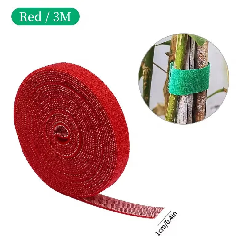 3 Rolls Green Garden Twine Plant Ties Nylon Plant Bandage 3 Meters Garden Hook Loop Bamboo Cane Wrap Support Garden Accessories