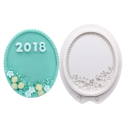 Photo Frame Mirror Silicone Mold Resin Tools Sugarcraft Cupcake Baking Mold Fondant Cake Decorating Tools