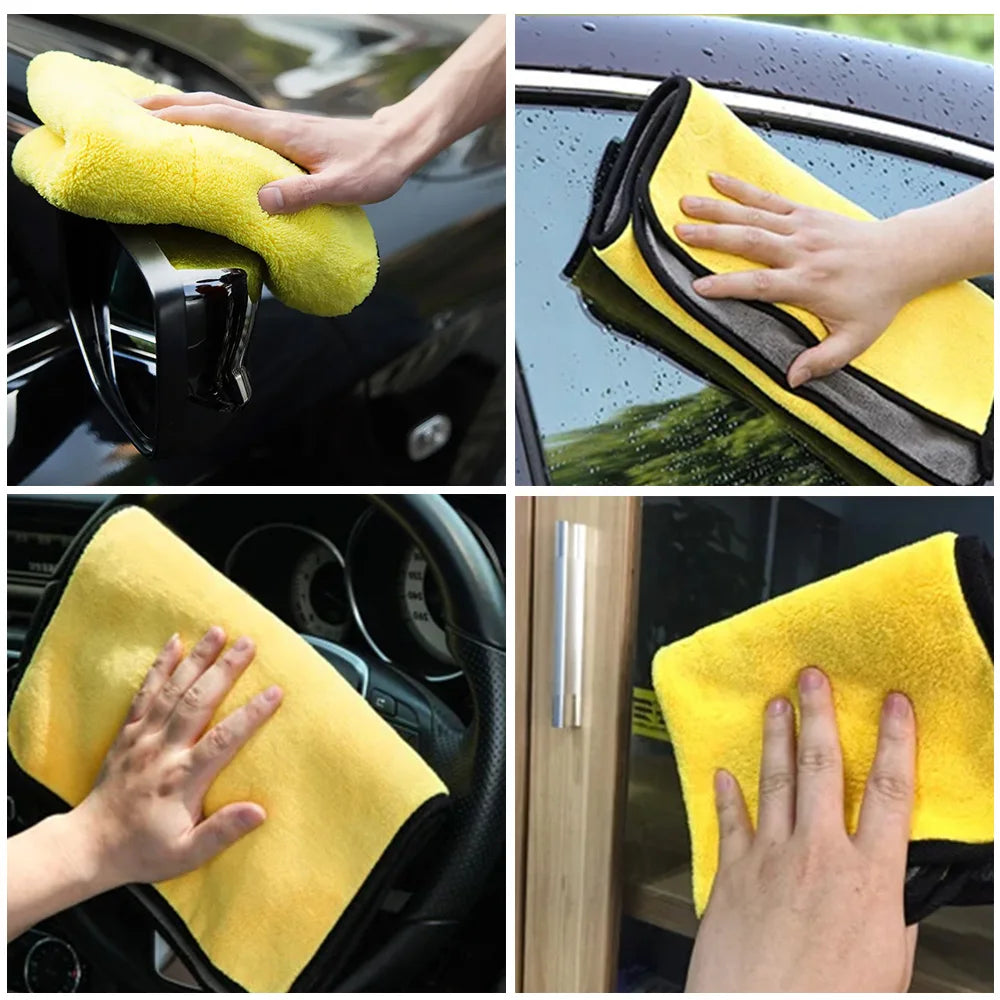 Car Wash Microfiber Towel 30x30/60CM for Car Cleaning and Drying, Hemmed Car Care Cloth, Detailing Car Wash Towel.