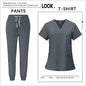 Hot Sale Clinic Workwear Unisex Medical Nurse Scrub Set Clinical Uniform Men Women Beauty Salon Costume Doctor Nursing Top Pants