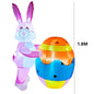 Easter Inflatable Outdoor Toys Easter Bunny Family Eggs Carrot with Build-in LEDs Blow Up Decorations for Party Yard Garden Lawn