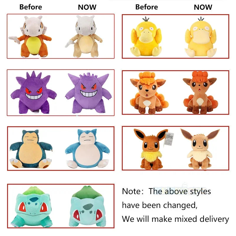 2026* Peluche Pokemon Gengar Peluche 24cm Pokemon stuffed Toy Cute Cartoon Pikachu Plush Doll Soft Doll  Birthday Gift