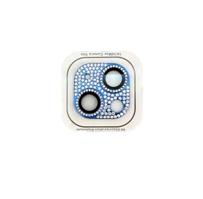 Luxury Camera Lens Film for IPhone 12/ 13/14 /15 Pro Max Mini 14 Plus Metal Glitter Diamond