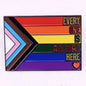 Rainbow LGBT Encourage Letters Metal Enamel Badge Gay Lesbian Asexual Transgender Adaptive Lapel Pin Jewelry Gifts Accessories