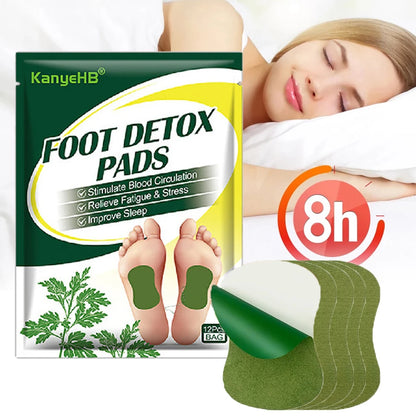12/24PCS Herbal Detox Foot Patches – Natural Wormwood Pads for Stress Relief & Body Cleansing