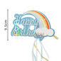 Smiling Face Cloud Rainbow Cake Topper Birthday Cake Baby Shower Kids Christening Birthday Party Wedding Cake Topper Decoratings