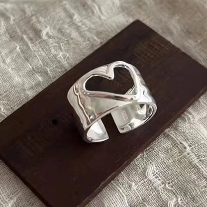 925 Sterling Silver Rings For Women Men Fine Jewelry Finger Adjustable Open Vintage Chain Ring