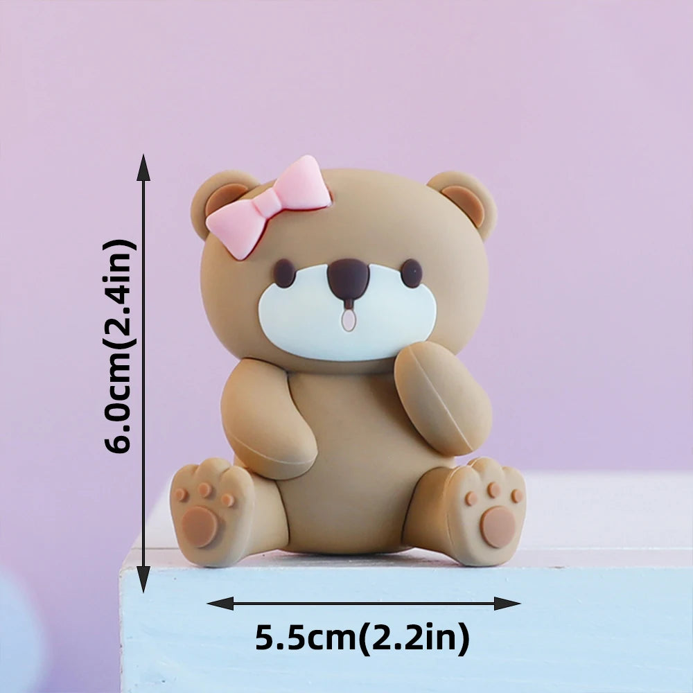New Hot Air Balloon Cake Decoration Pink Blue Bear Cake Topper for Boy Girl Baby Shower Kids Happy Birthday Party Supplies Gifts