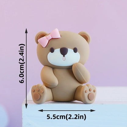 New Hot Air Balloon Cake Decoration Pink Blue Bear Cake Topper for Boy Girl Baby Shower Kids Happy Birthday Party Supplies Gifts