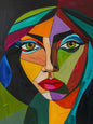 Abstract Pearl Girl Diamond Art – DIY Diamond Painting Mosaic, Handmade Embroidery Wall Décor