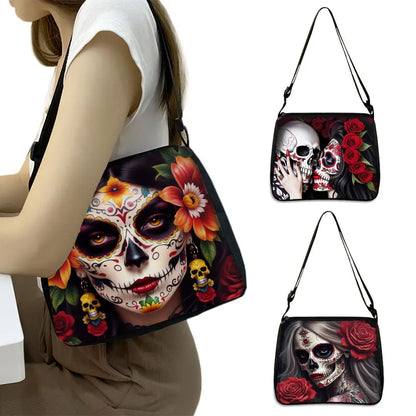 Day of the Dead Skull Crossbody – Mexico Print Messenger Bag for Travel & Everyday Use