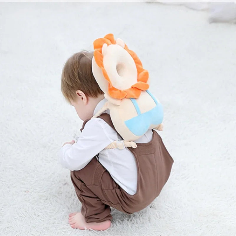 Baby Head Protection Backpack Pillow Toddler Head Safety Pad Cushion Anti-fall Head Protection Pillow Highly Elastic Breathable