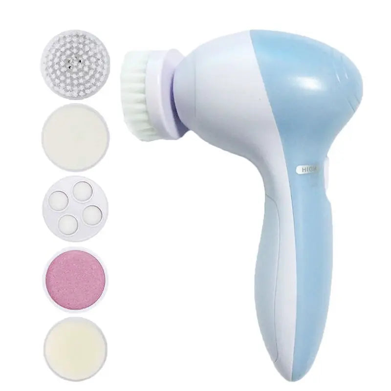 Electric Facial Cleaner 5 IN 1 Face Cleansing Brush Wash Machine Cleanser Tool