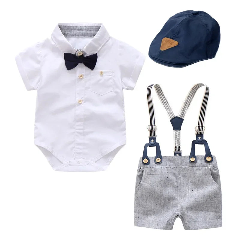 Kids Boys Formal Party Outfits Clothes Set Wedding Birthday Toddler Boy Gentleman Handsome Children Elegant Suit 1 2 3 4 5 Years
