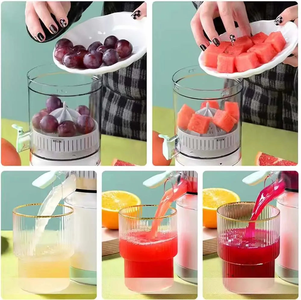 Rechargeable Portable Citrus Juicer with USB Charging & Cleaning Brush
