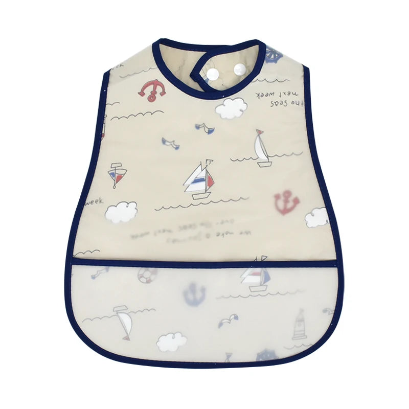 Adjustable Baby Bibs Waterproof Pocket Lunch Feeding Bibs